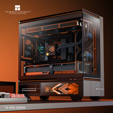 Gabinete Thermalright TL-M10 VISION BLACK MATX (Incluye Pantalla IPS + 4  Ventiladores)
