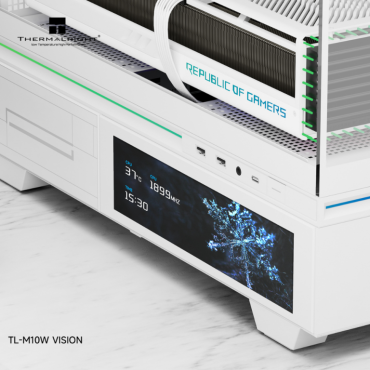 Gabinete Thermalright TL-M10 VISION WHITE MATX (Incluye Pantalla IPS + 4  Ventiladores)