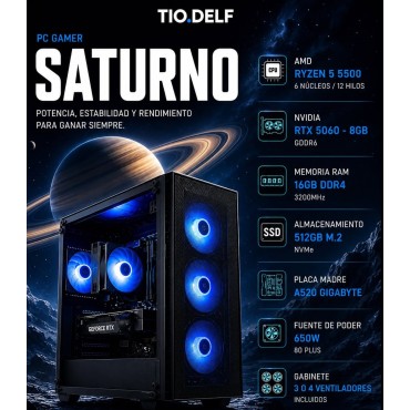 PC Gamer SATURNO Ryzen 5...