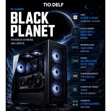 PC Gamer BLACK PLANET Ryzen...
