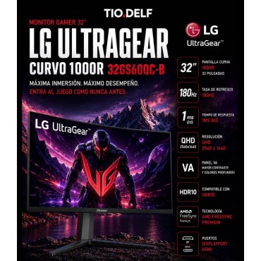 Monitor LG Ultragear Curvo...