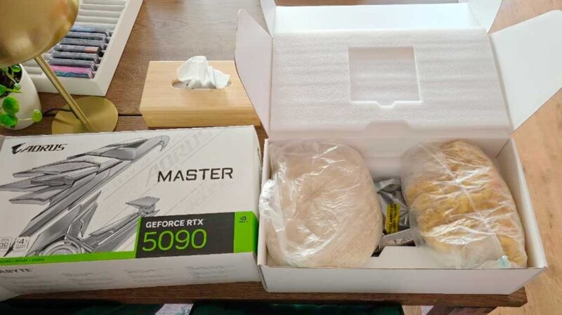 Compró una RTX 5090 y recibió arroz, pasta y una GPU vieja