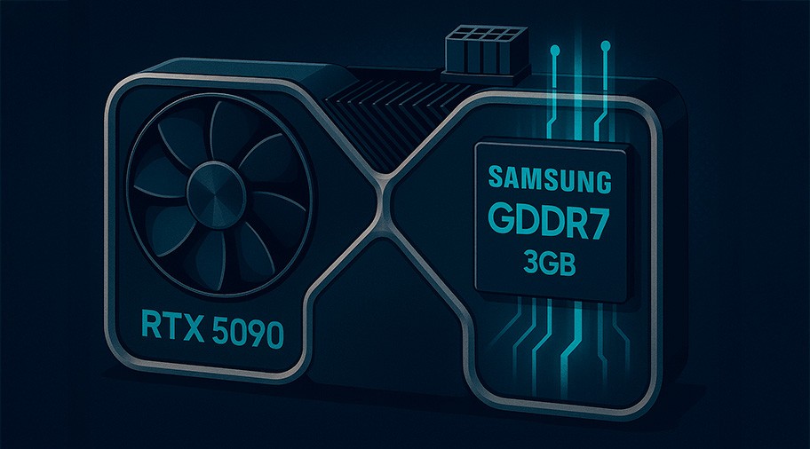 ¿Se viene un modelo SUPER? NVIDIA revela una RTX 5090 con memoria GDDR7 de Samsung de 3 GB